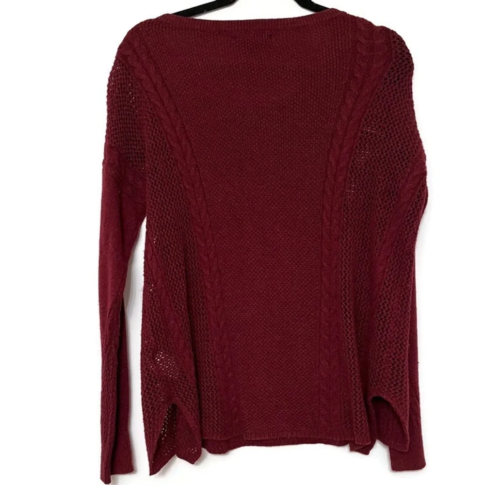 American Eagle Outfitters knit sweater size small color maroon - Picture 5 of 11